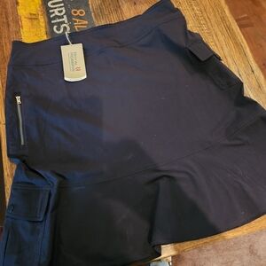 Black Cargo Skirt with Pockets